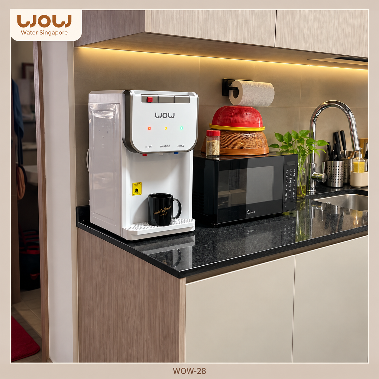 WOW-28 Grey-White water dispenser installation 2