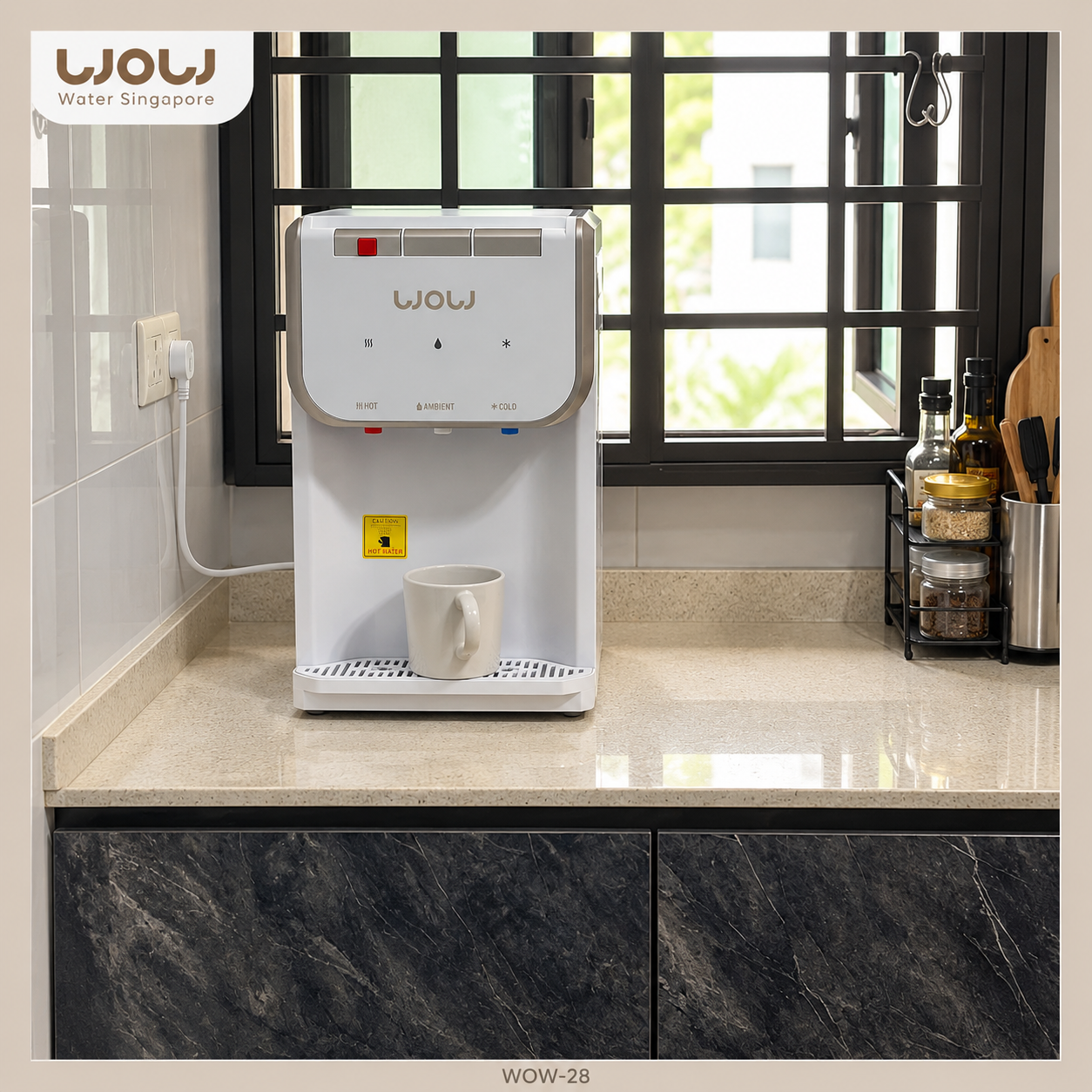 WOW-28 Grey-White water dispenser installation 4